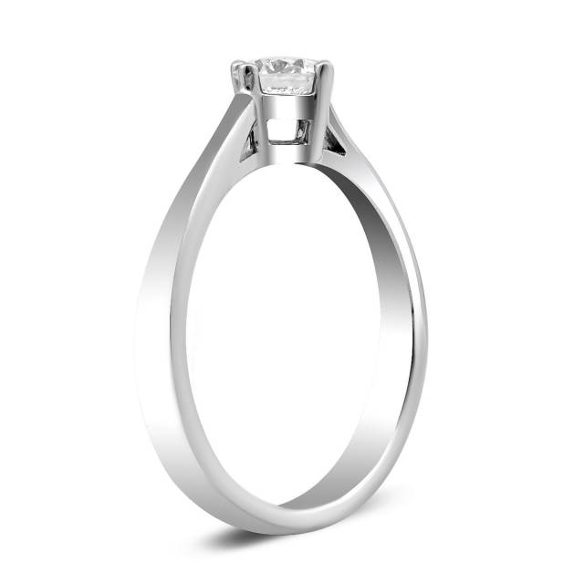 Помолвочное кольцо из белого золота с бриллиантом (023482)