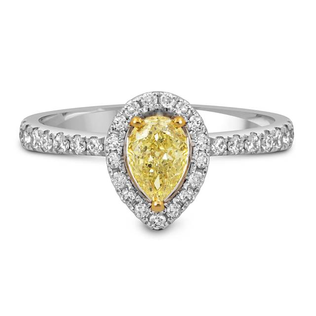 Помолвочное кольцо из белого золота с бриллиантами (052376)