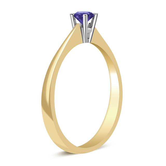 Помолвочное кольцо из комбинированного золота с танзанитом (045275)