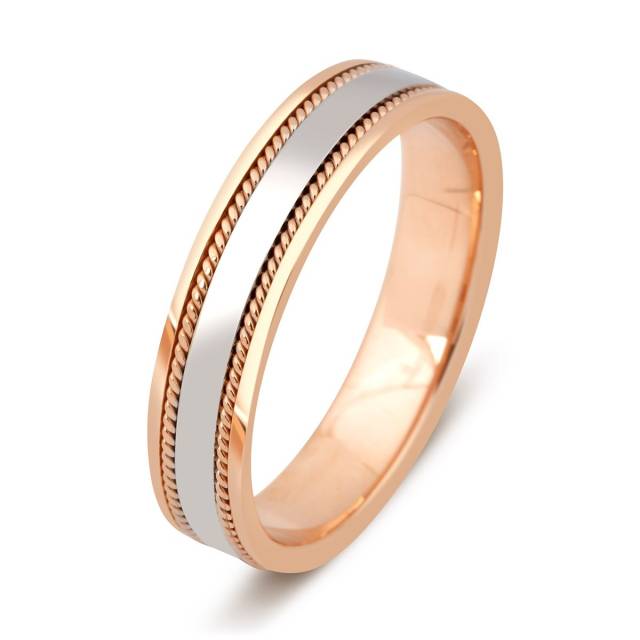 Обручальное кольцо из комбинированного золота (010437)