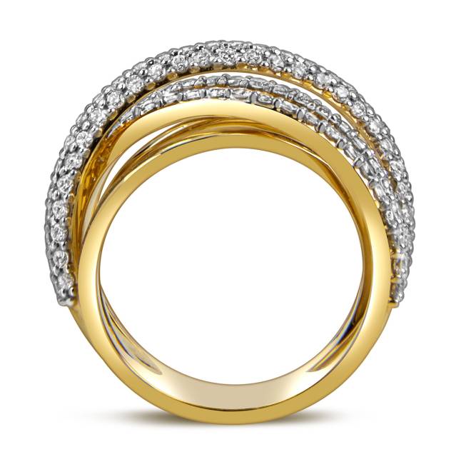 Кольцо из жёлтого золота с бриллиантами (059112)