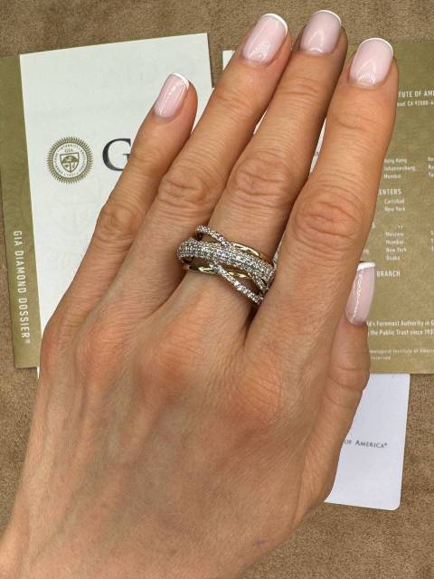 Кольцо из жёлтого золота с бриллиантами (059112)