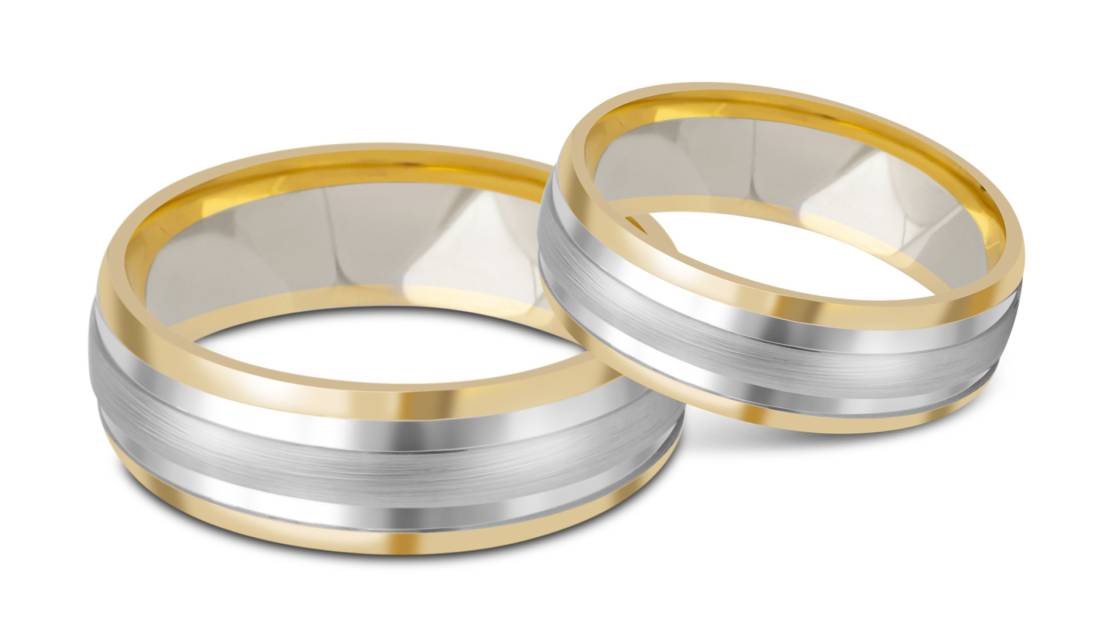 Обручальное кольцо из комбинированного золота (041431)