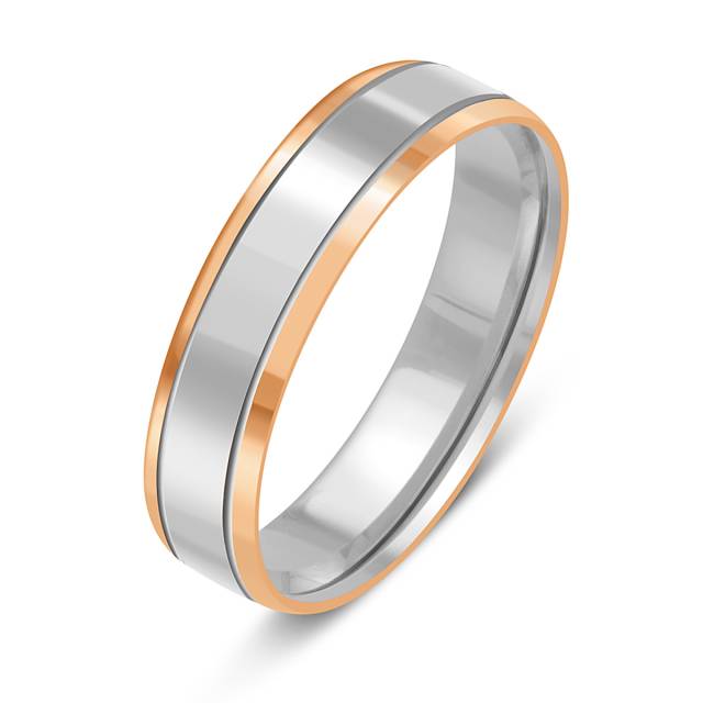 Обручальное кольцо из комбинированного золота (049995)