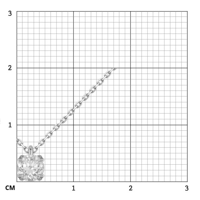 Колье из белого золота с бриллиантом (047096)