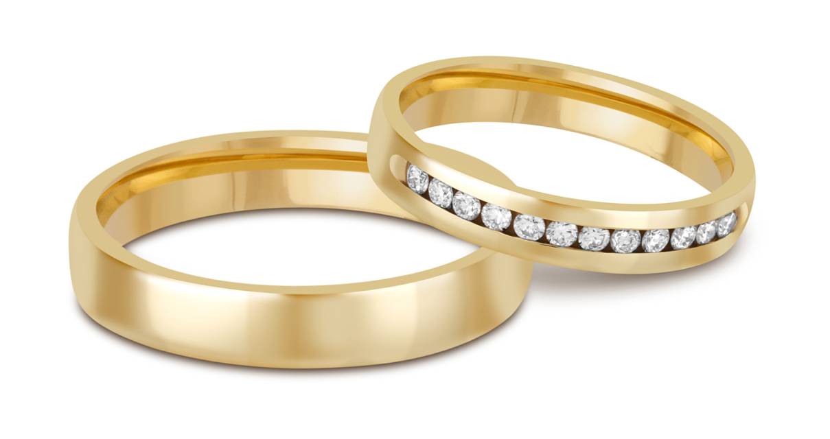 Обручальное кольцо из жёлтого золота TIAMO (045734)