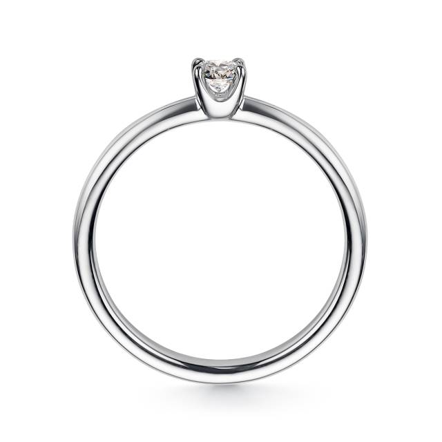 Помолвочное кольцо из белого золота с бриллиантом (048343)