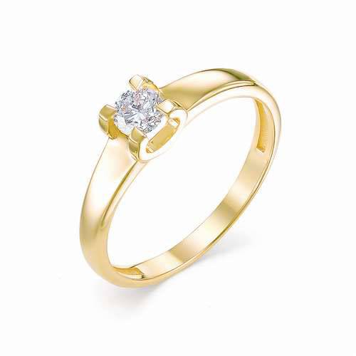 Помолвочное кольцо из жёлтого золота с бриллиантом (039024)