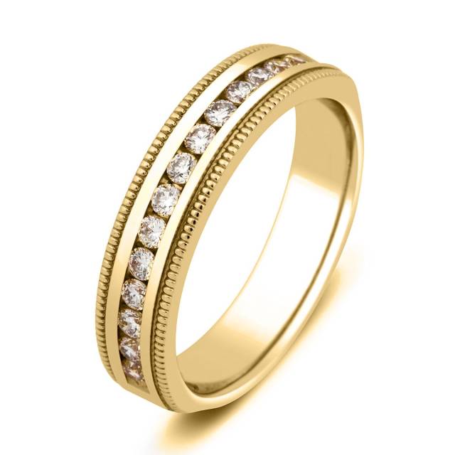 Кольцо из жёлтого золота с бриллиантами (030572)