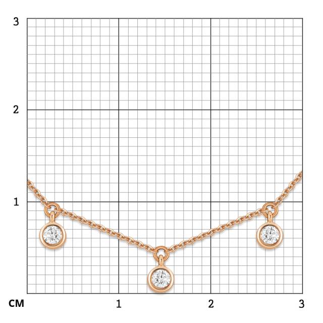 Колье из красного золота с бриллиантами (048554)