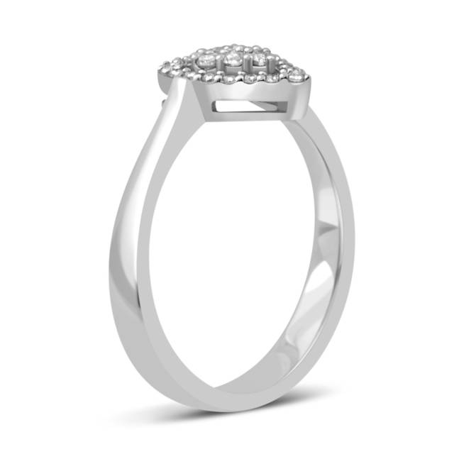 Кольцо из белого золота с бриллиантами (031932)