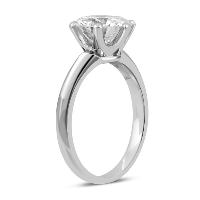 Помолвочное  кольцо из белого золота с бриллиантом (058380)