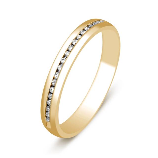 Обручальное кольцо из желтого золота с бриллиантами (036853)