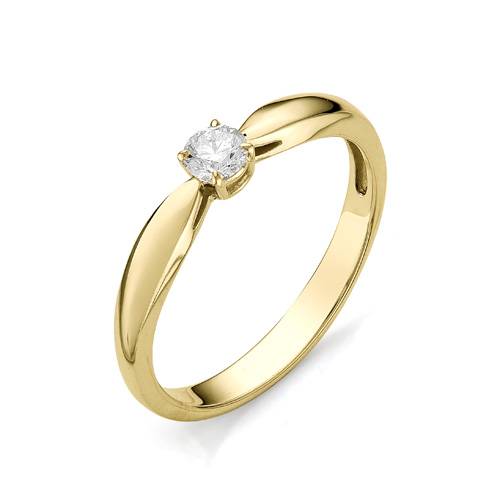Помолвочное кольцо из жёлтого золота с бриллиантом (030399)