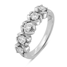 Кольцо из белого золота с бриллиантами (018670)