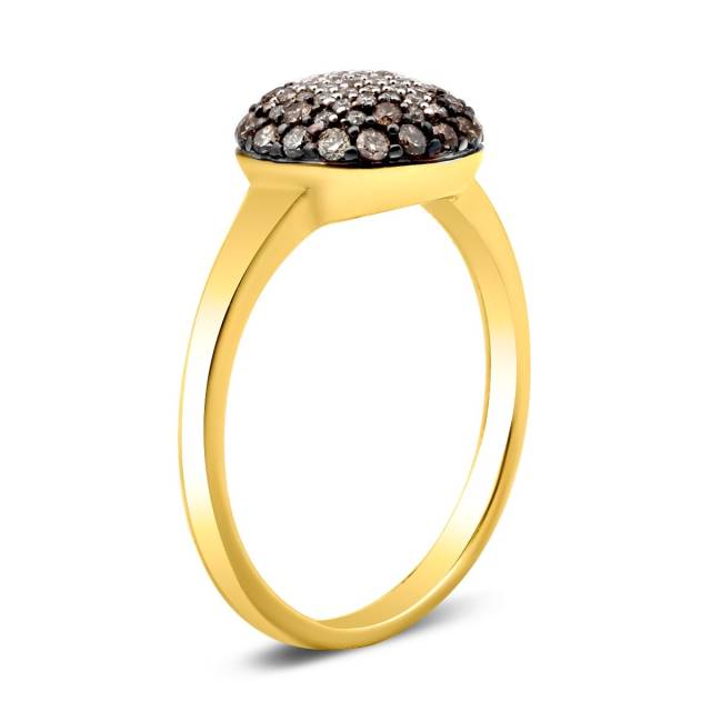 Кольцо из жёлтого золота с бриллиантами (024792)