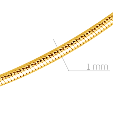 Цепь из жёлтого золота, плетение панцирное (052751)