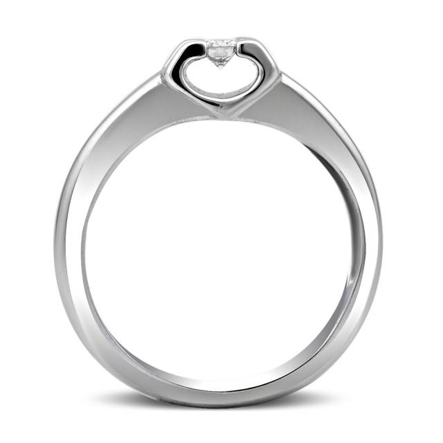 Помолвочное кольцо из белого золота с бриллиантом (015043)
