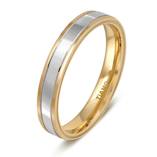 Обручальное кольцо из комбинированного золота TIAMO (000043)