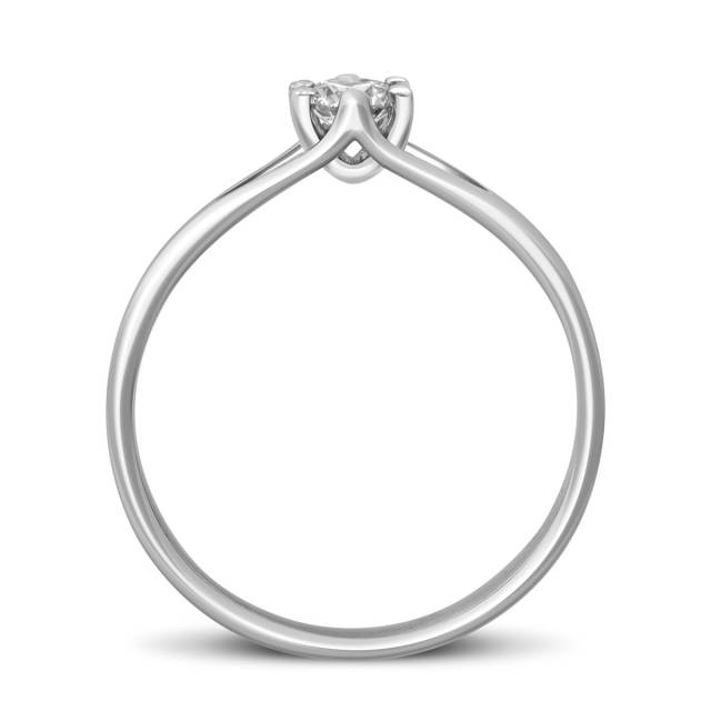 Помолвочное кольцо из белого золота с бриллиантом (026242)