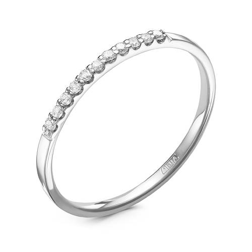 Кольцо из белого золота с бриллиантами (052724)