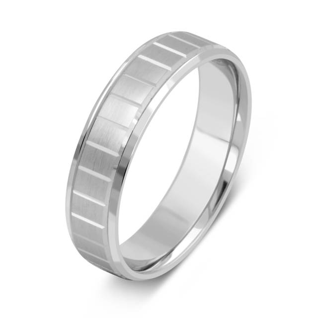 Обручальное кольцо из белого золота (040983)