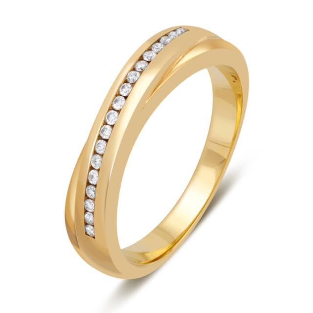 Кольцо из жёлтого золота с бриллиантами (038845)