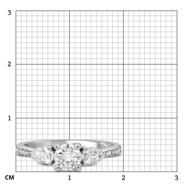 Помолвочное кольцо из белого золота с бриллиантами (048904)