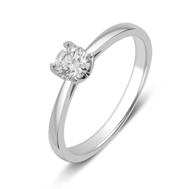 Помолвочное кольцо из платины с бриллиантом (045915)