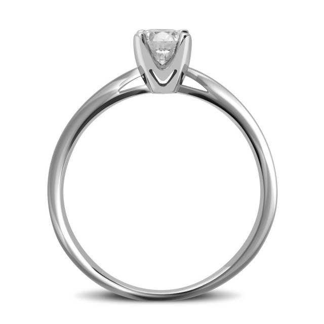 Помолвочное кольцо из платины с бриллиантом (045915)