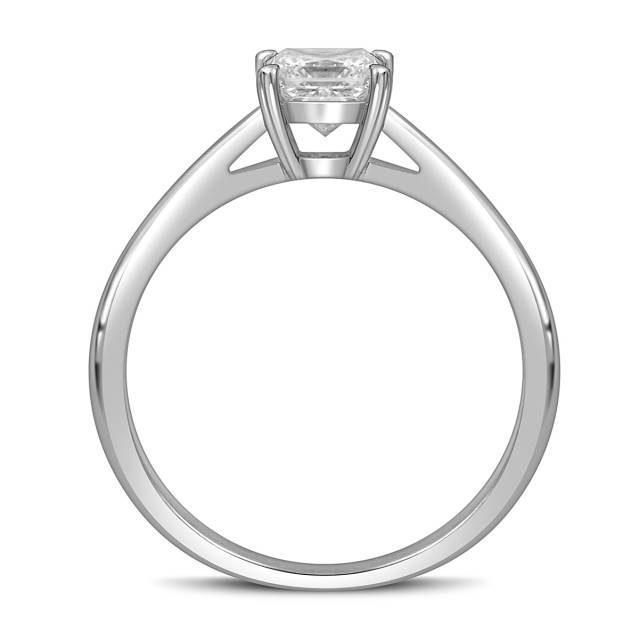 Помолвочное кольцо из белого золота с бриллиантом (052661)