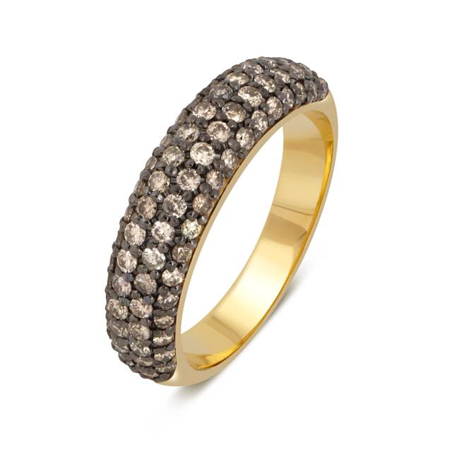 Кольцо из жёлтого золота с бриллиантами (046028)