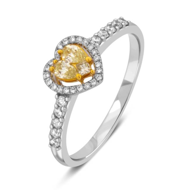 Помолвочное кольцо из белого золота с бриллиантами (046862)