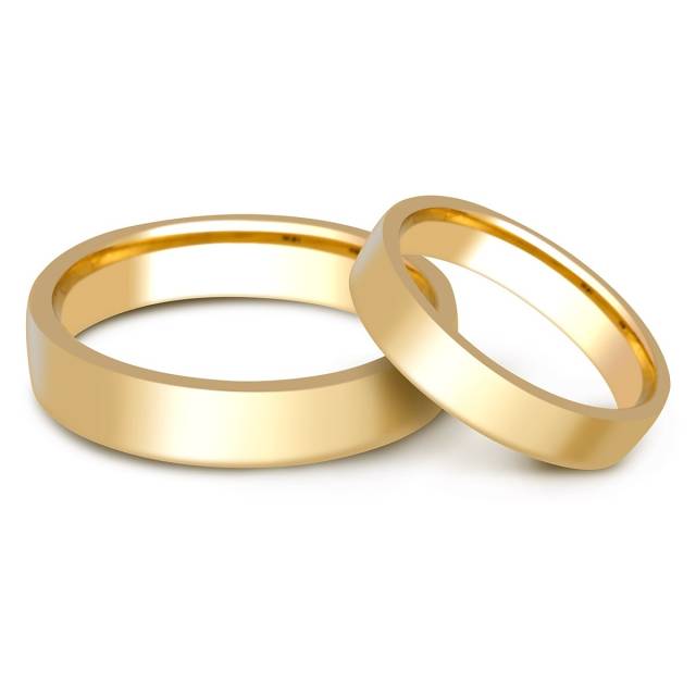 Обручальное кольцо из жёлтого золота (000362)