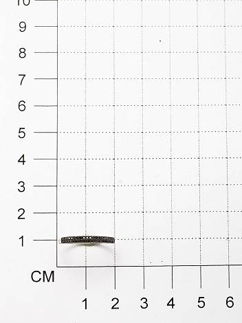 Кольцо из белого золота с чёрными бриллиантами (046807)