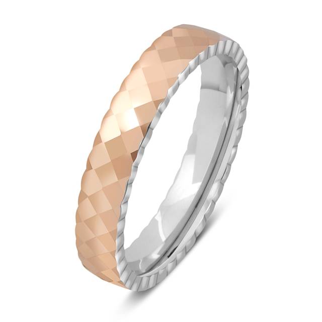 Обручальное кольцо из комбинированного золота Tiamo (042374)
