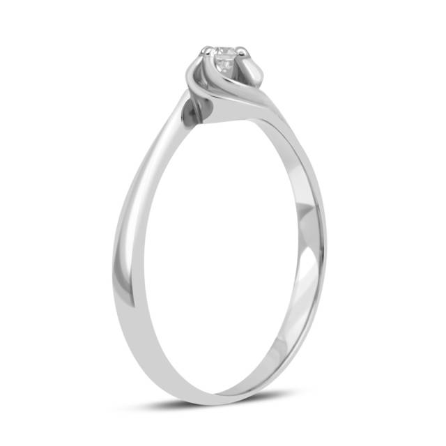 Помолвочное кольцо из белого золота с бриллиантом (032588)
