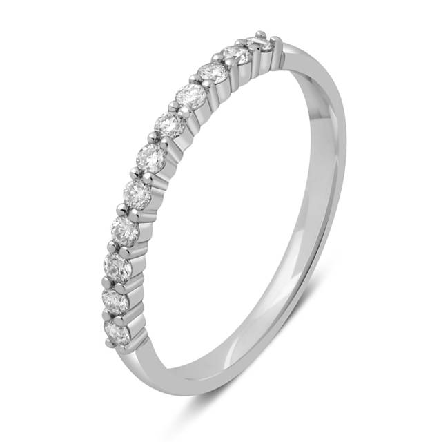 Обручальное кольцо из белого золота с бриллиантами (047631)
