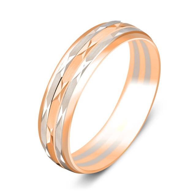 Обручальное кольцо из комбинированного золота (002393)