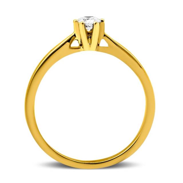 Помолвочное кольцо из жёлтого золота с бриллиантом (025712)