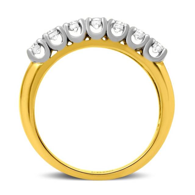 Кольцо из комбинированного золота с бриллиантами (025738)