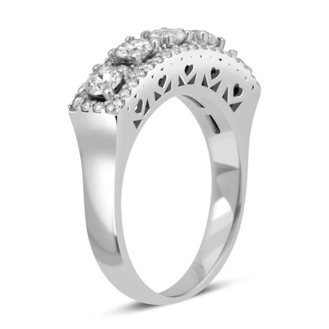 Кольцо из белого золота с бриллиантами (039037)