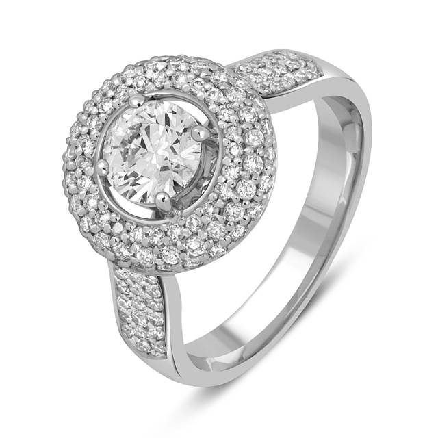 Кольцо из белого золота с бриллиантами (051723)