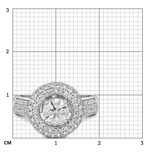 Кольцо из белого золота с бриллиантами (051723)