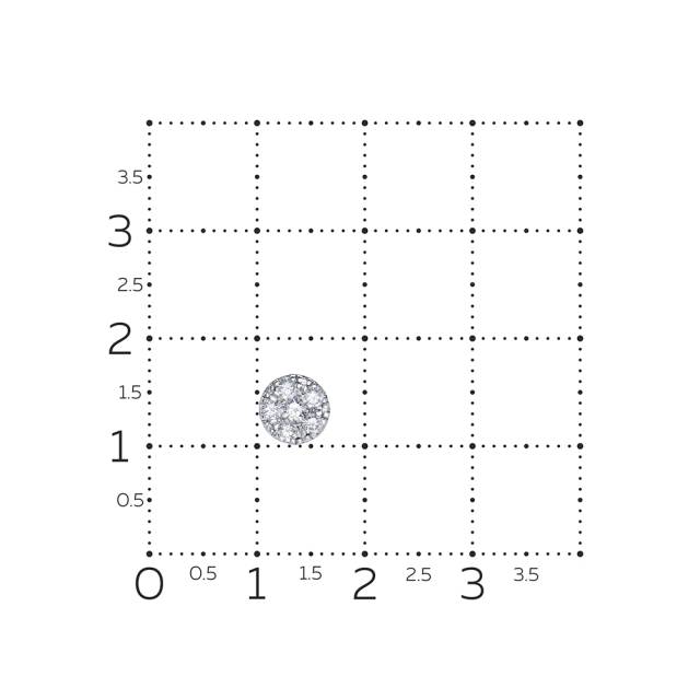 Кулон из белого золота с бриллиантами (058858)