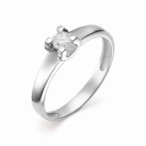 Помолвочное кольцо из белого золота с бриллиантом (031320)