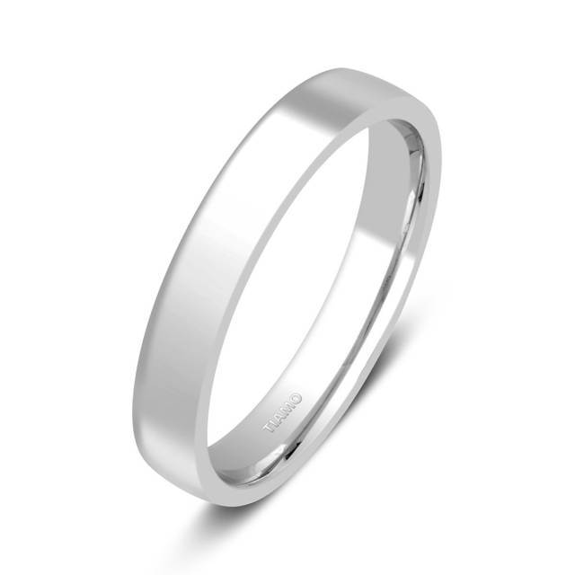 Обручальное кольцо из белого золота TIAMO (000087)