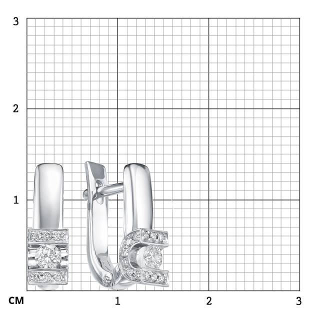 Серьги из белого золота с бриллиантами (043291)