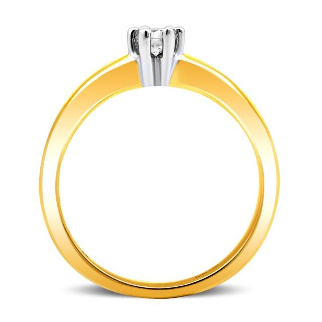 Помолвочное кольцо из жёлтого золота с бриллиантами (018541)