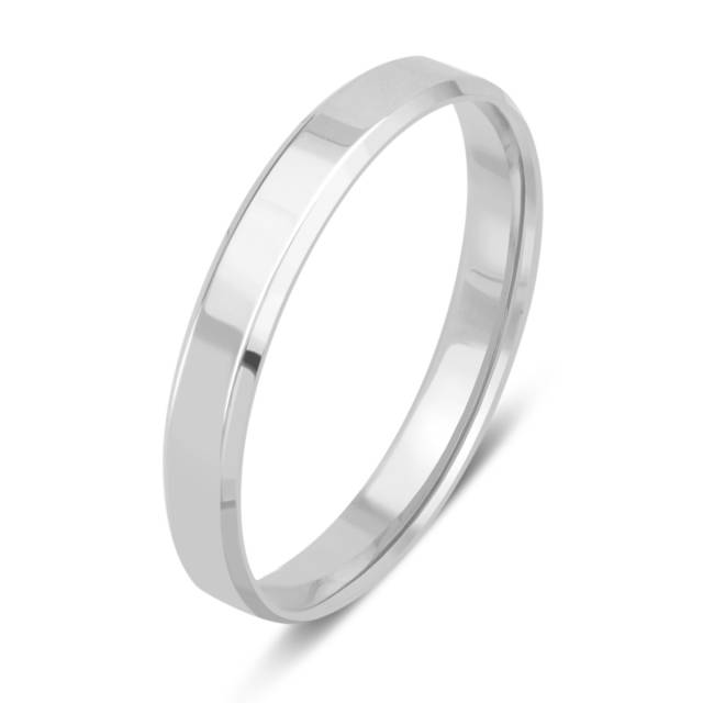 Обручальное кольцо из белого золота (038002)